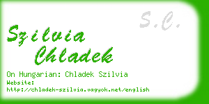 szilvia chladek business card